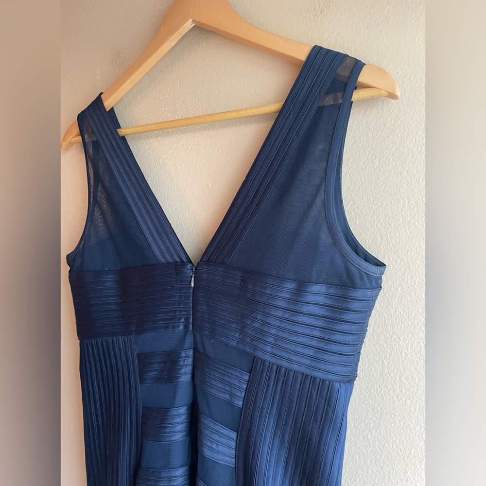 JS Collections Women Navy Blue Maxi Dress Size 8 - Picture 11 of 15